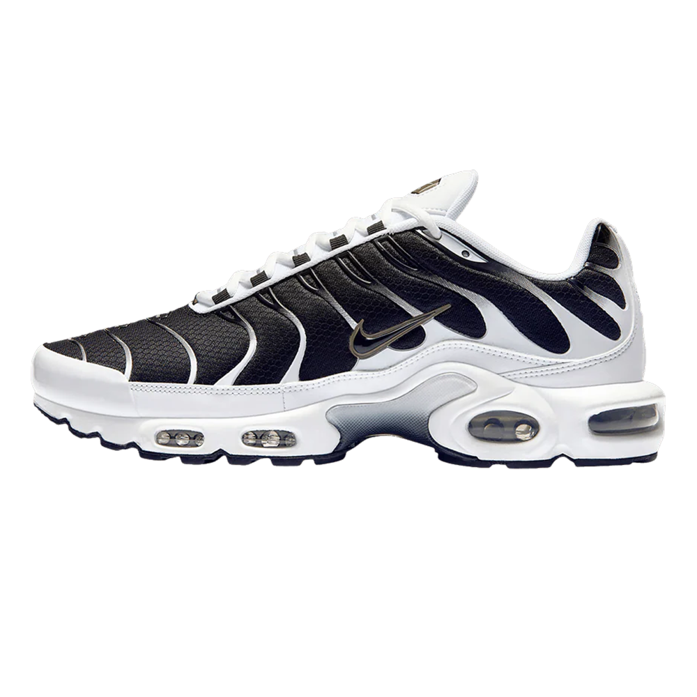 Nike air max plus white black metallic hot sale pewter